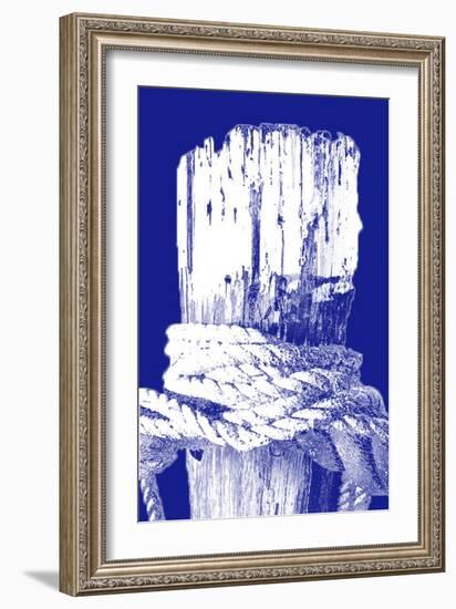 Indigo Pier Panel I-Susan Bryant-Framed Art Print