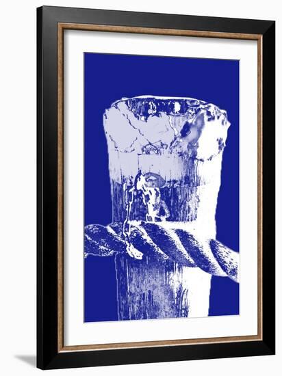 Indigo Pier Panel II-Susan Bryant-Framed Art Print