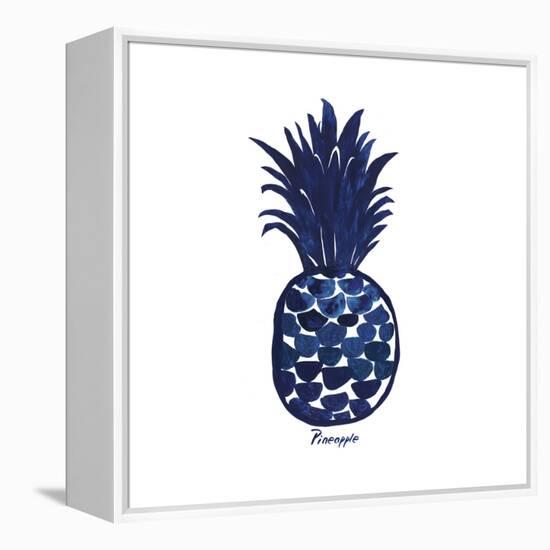 Indigo Pineapple-Aimee Wilson-Framed Stretched Canvas