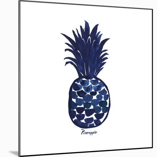 Indigo Pineapple-Aimee Wilson-Mounted Art Print