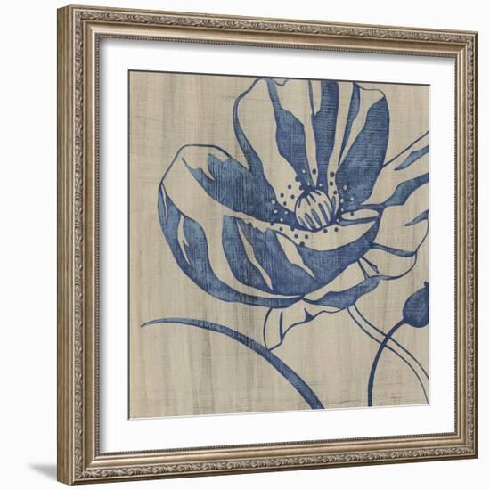 Indigo Poppy-Chariklia Zarris-Framed Art Print