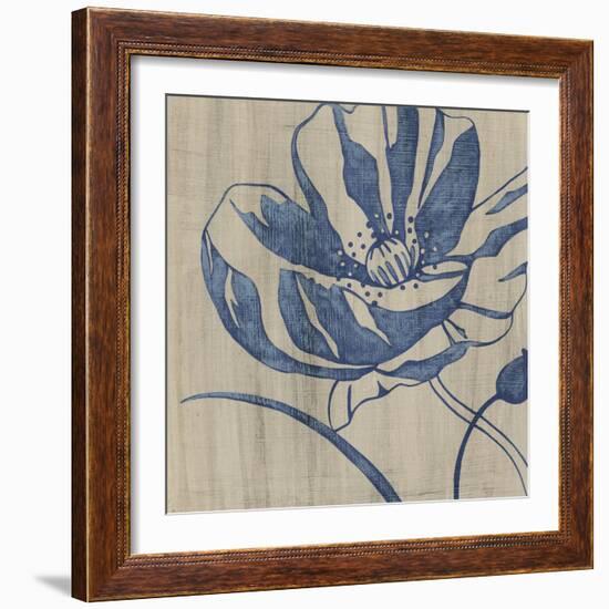 Indigo Poppy-Chariklia Zarris-Framed Art Print