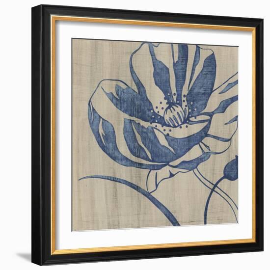 Indigo Poppy-Chariklia Zarris-Framed Art Print