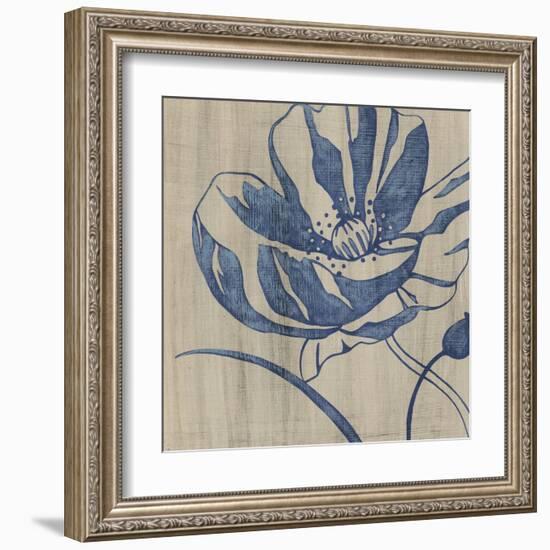 Indigo Poppy-Chariklia Zarris-Framed Art Print