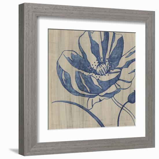 Indigo Poppy-Chariklia Zarris-Framed Art Print