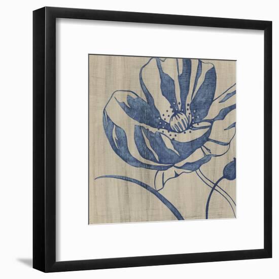 Indigo Poppy-Chariklia Zarris-Framed Art Print