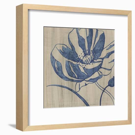 Indigo Poppy-Chariklia Zarris-Framed Art Print