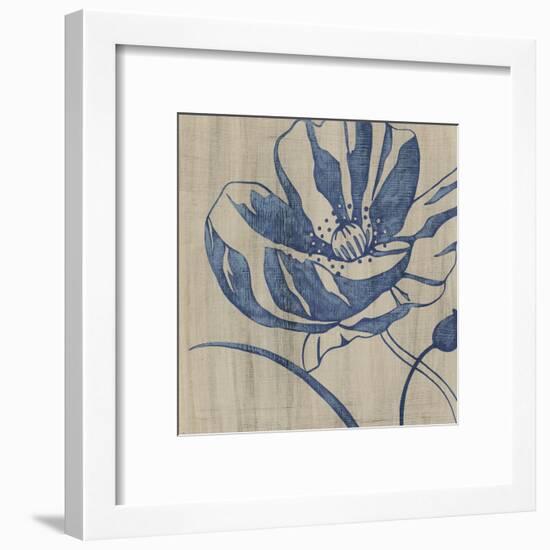 Indigo Poppy-Chariklia Zarris-Framed Art Print