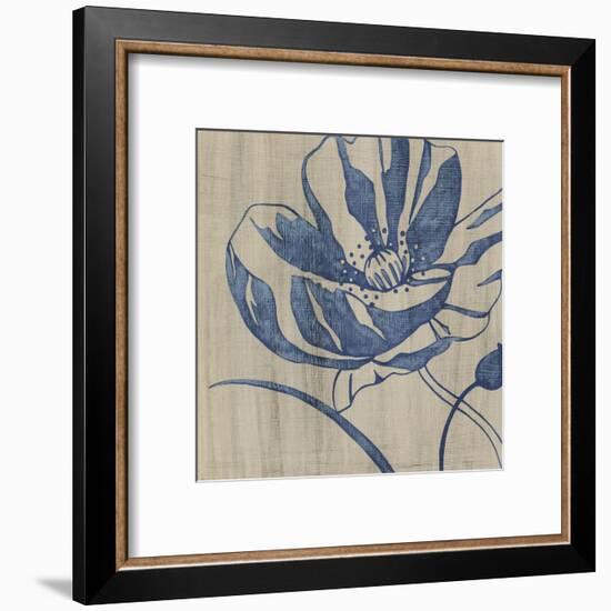 Indigo Poppy-Chariklia Zarris-Framed Art Print