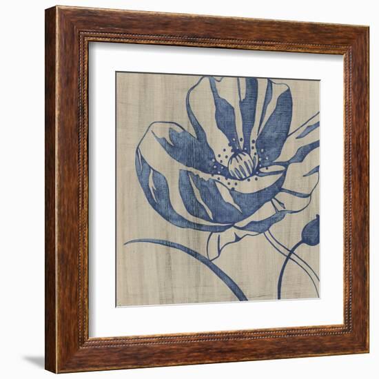 Indigo Poppy-Chariklia Zarris-Framed Art Print