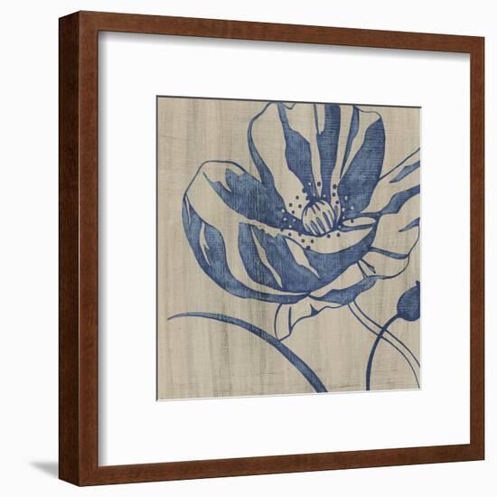 Indigo Poppy-Chariklia Zarris-Framed Art Print