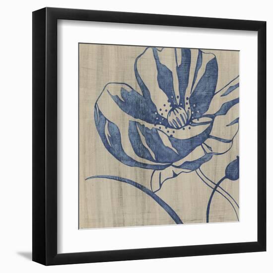 Indigo Poppy-Chariklia Zarris-Framed Art Print