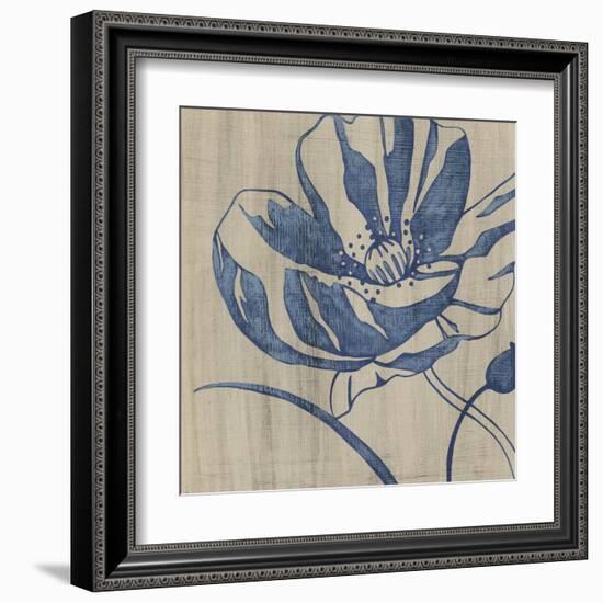 Indigo Poppy-Chariklia Zarris-Framed Art Print