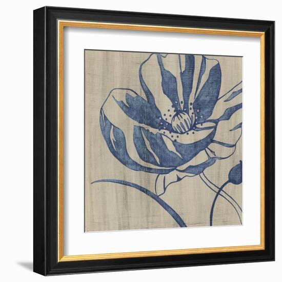 Indigo Poppy-Chariklia Zarris-Framed Art Print