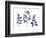 Indigo Pressed Florals I-Studio W-Framed Art Print