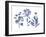 Indigo Pressed Florals II-Studio W-Framed Art Print