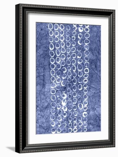 Indigo Primitive Patterns I-Renee W. Stramel-Framed Art Print