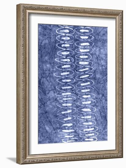 Indigo Primitive Patterns II-Renee W. Stramel-Framed Art Print