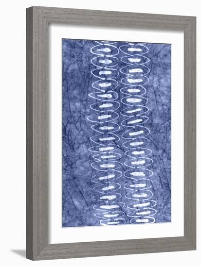 Indigo Primitive Patterns II-Renee W. Stramel-Framed Art Print