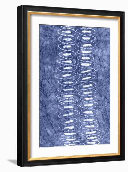 Indigo Primitive Patterns II-Renee W. Stramel-Framed Art Print