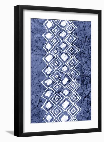 Indigo Primitive Patterns IV-Renee W. Stramel-Framed Art Print