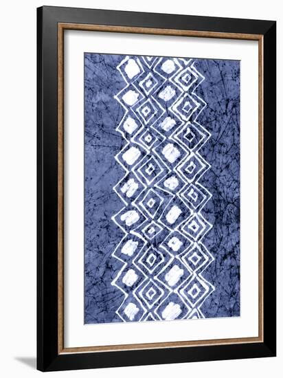 Indigo Primitive Patterns IV-Renee W. Stramel-Framed Art Print