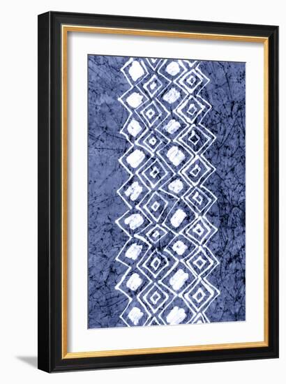 Indigo Primitive Patterns IV-Renee W. Stramel-Framed Art Print