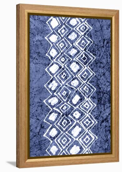 Indigo Primitive Patterns IV-Renee W. Stramel-Framed Stretched Canvas