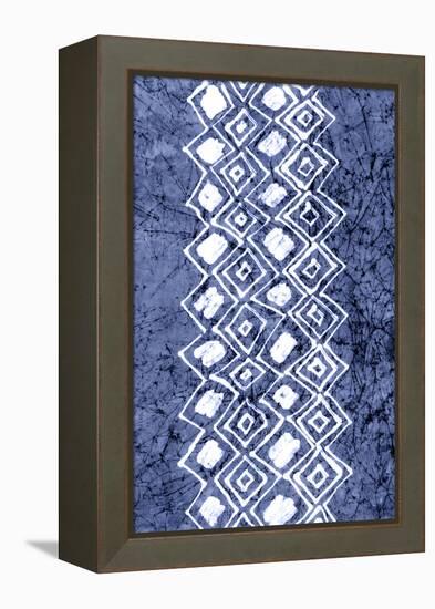 Indigo Primitive Patterns IV-Renee W. Stramel-Framed Stretched Canvas