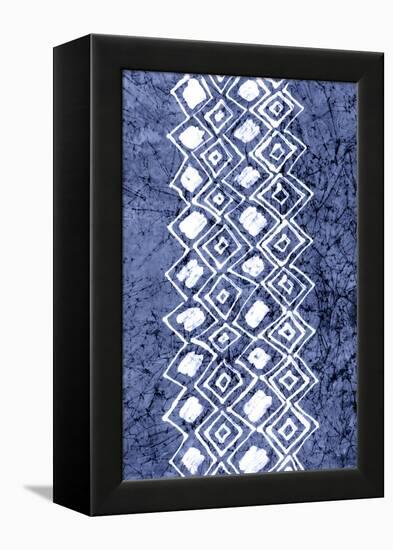 Indigo Primitive Patterns IV-Renee W. Stramel-Framed Stretched Canvas