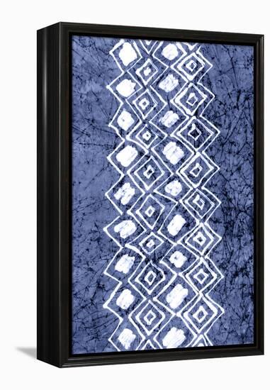 Indigo Primitive Patterns IV-Renee W. Stramel-Framed Stretched Canvas