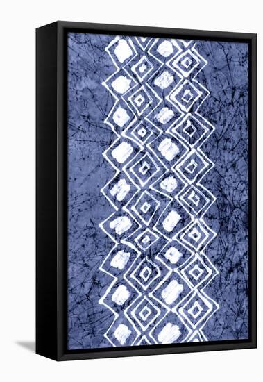 Indigo Primitive Patterns IV-Renee W. Stramel-Framed Stretched Canvas