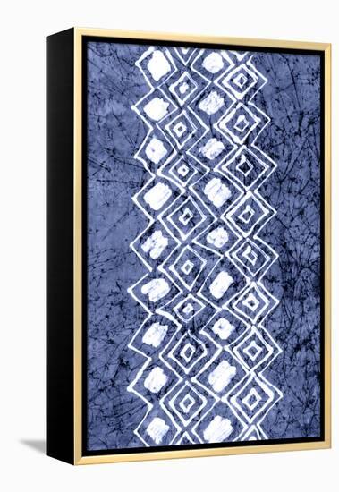 Indigo Primitive Patterns IV-Renee W. Stramel-Framed Stretched Canvas