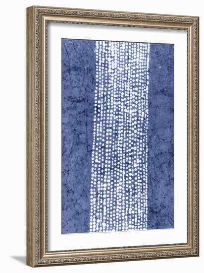 Indigo Primitive Patterns VI-Renee W. Stramel-Framed Art Print