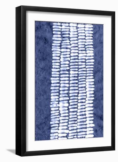 Indigo Primitive Patterns VII-Renee W. Stramel-Framed Art Print