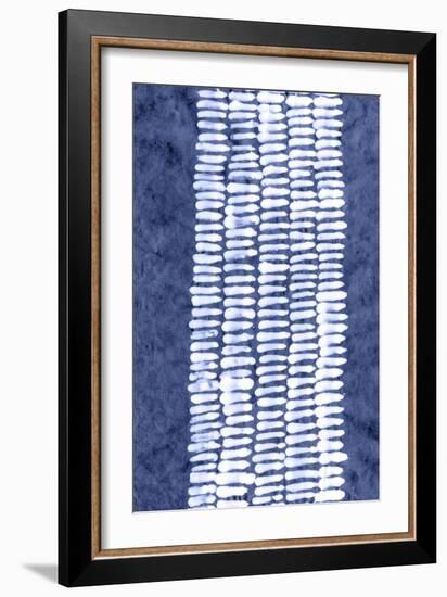 Indigo Primitive Patterns VII-Renee W. Stramel-Framed Art Print