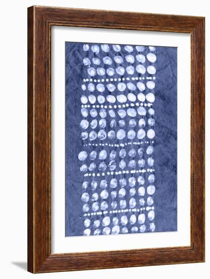 Indigo Primitive Patterns VIII-Renee W. Stramel-Framed Art Print