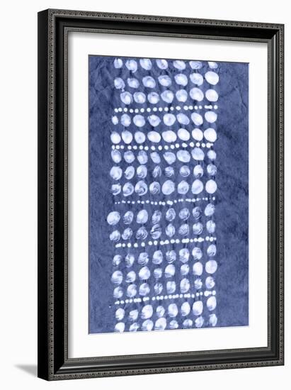 Indigo Primitive Patterns VIII-Renee W. Stramel-Framed Art Print