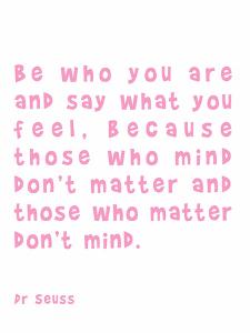 Dr Seuss Quote Pink by Indigo Sage Design