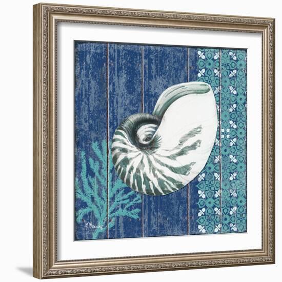 Indigo Sea IV-Paul Brent-Framed Art Print