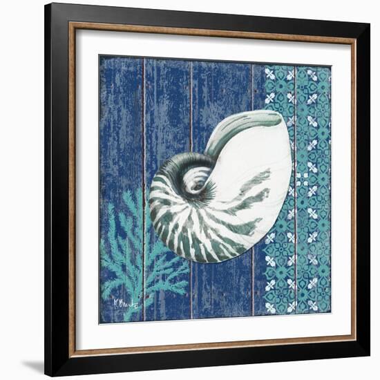 Indigo Sea IV-Paul Brent-Framed Art Print