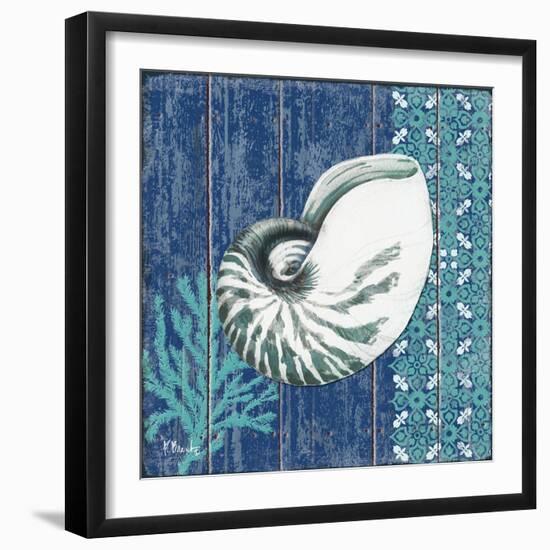 Indigo Sea IV-Paul Brent-Framed Art Print