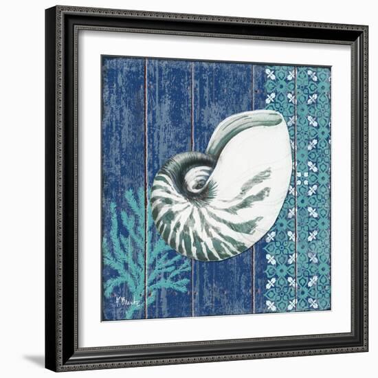 Indigo Sea IV-Paul Brent-Framed Art Print