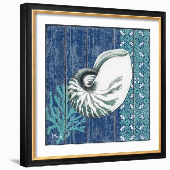 Indigo Sea IV-Paul Brent-Framed Art Print