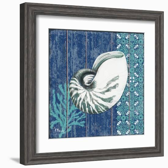 Indigo Sea IV-Paul Brent-Framed Art Print