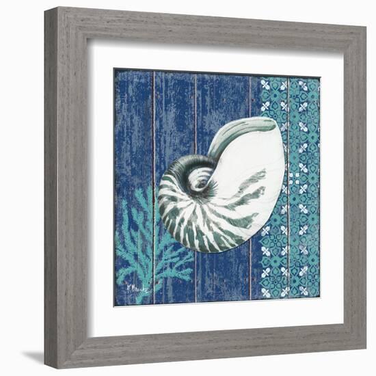 Indigo Sea IV-Paul Brent-Framed Art Print