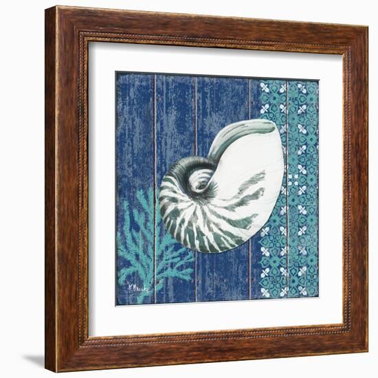 Indigo Sea IV-Paul Brent-Framed Art Print