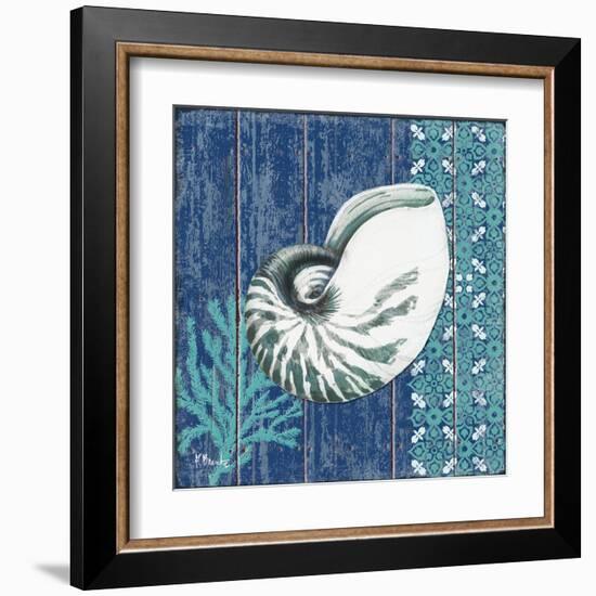 Indigo Sea IV-Paul Brent-Framed Art Print