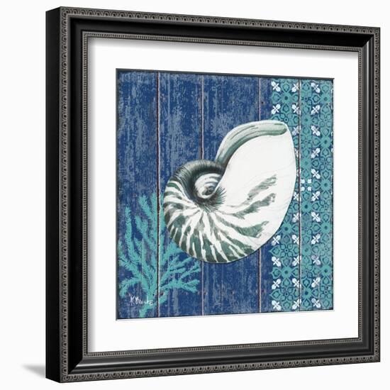 Indigo Sea IV-Paul Brent-Framed Art Print