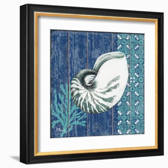 Indigo Sea IV-Paul Brent-Framed Art Print